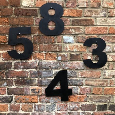 large black metal house numbers|12 inch building address numbers.